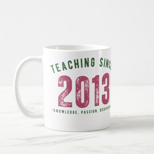Teacher mug | Teaching Since 2013 コーヒーマグカップ (左)