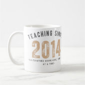 Teacher Mug | Teaching Since 2014 コーヒーマグカップ (左)
