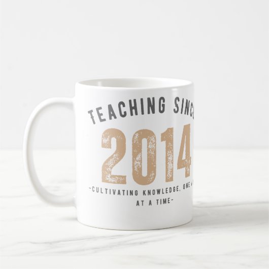 Teacher Mug | Teaching Since 2014 コーヒーマグカップ (左)