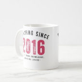 Teacher Mug | Teaching Since 2016 コーヒーマグカップ (正面左)
