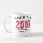 Teacher Mug | Teaching Since 2016 コーヒーマグカップ (左)