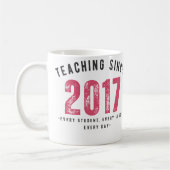 Teacher Mug | Teaching Since 2017 コーヒーマグカップ (左)