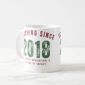 Teacher Mug | Teaching Since 2018 コーヒーマグカップ (正面左)