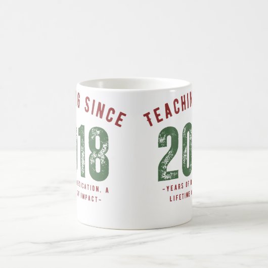 Teacher Mug | Teaching Since 2018 コーヒーマグカップ (中央)