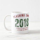 Teacher Mug | Teaching Since 2018 コーヒーマグカップ (左)