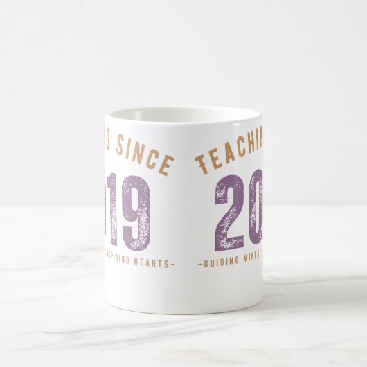 Teacher Mug | Teaching Since 2019 コーヒーマグカップ (中央)
