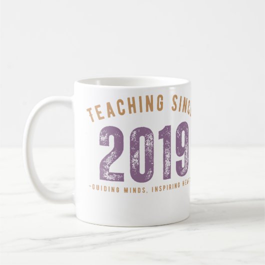 Teacher Mug | Teaching Since 2019 コーヒーマグカップ (左)