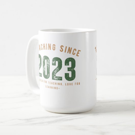 Teacher Mug | Teaching Since 2023 コーヒーマグカップ (正面左)