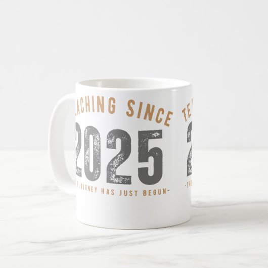 Teacher Mug | Teaching Since 2025 コーヒーマグカップ (正面左)