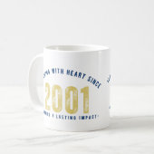 Teacher Mug - Teaching with Heart Since 2001 コーヒーマグカップ (正面左)