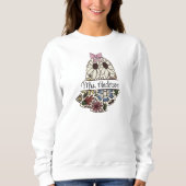 Teacher Name Cute Floral Ghost スウェットシャツ (正面)