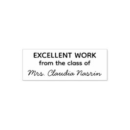 Teacher name personalized excellent work grading セルフインキングスタンプ