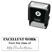 Teacher name personalized excellent work grading セルフインキングスタンプ (インサイチュ)