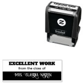 Teacher name personalized excellent work grading s セルフインキングスタンプ (インサイチュ)