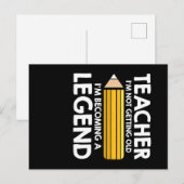 Teacher Not Getting Old Teacher Legend ポストカード (正面/裏面)