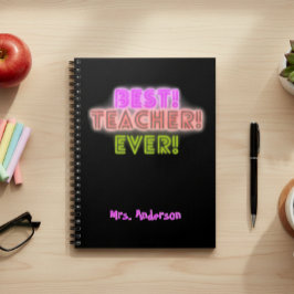 Teacher Notebook with Neon Writing / Neon Script ノートブック
