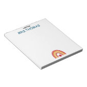 Teacher Notepad – Rainbow Design からのお知らせ ノートパッド (アングル)