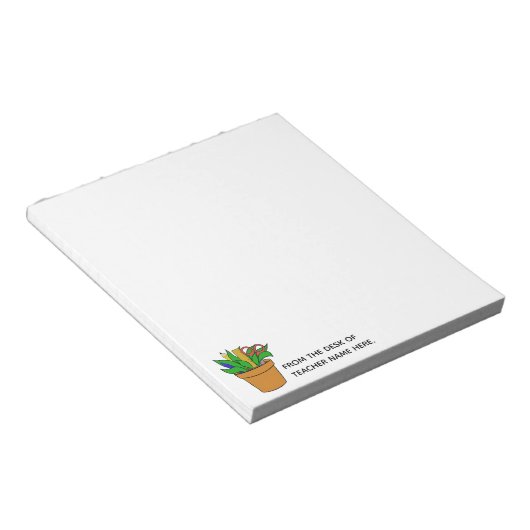 Teacher Notepad with Name Personalization  ノートパッド (アングル)