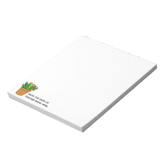 Teacher Notepad with Name Personalization  ノートパッド (回転)
