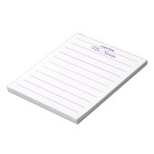 Teacher Notepads Purple Lined Paper A note from ノートパッド (回転)