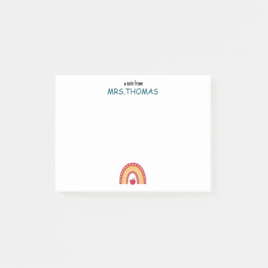 Teacher Notes – Personalized Rainbow Desig ポストイット (正面)