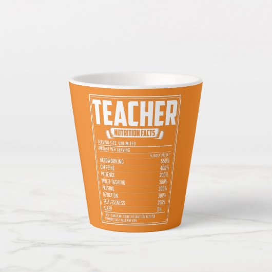 Teacher Nutrition Facts  カフェラテマグ (正面)