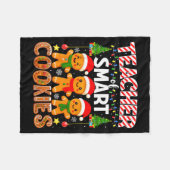 Teacher Of Smart Cookies Funny Gingerbread Teacher フリースブランケット (正面(横))