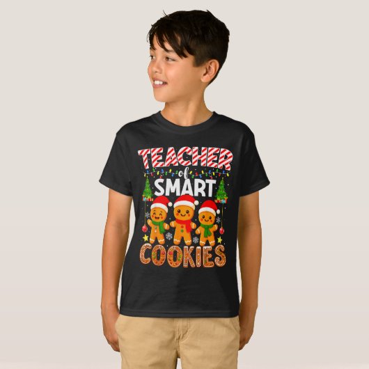 Teacher Of Smart Cookies Funny Gingerbread Teacher Tシャツ (正面フル)