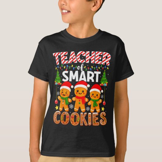 Teacher Of Smart Cookies Funny Gingerbread Teacher Tシャツ (正面)