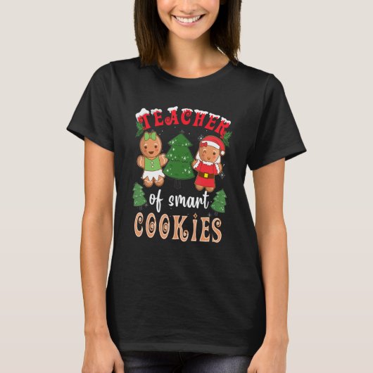 Teacher Of Smart Cookies Gingerbread Pajama Family Tシャツ (正面)