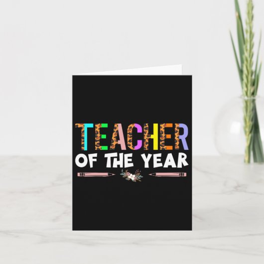 Teacher Of The Year Party Gift Teacher Appreciatio カード (正面)