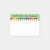 Teacher Personalized Color Pencil Post It Notes ポストイット (正面)