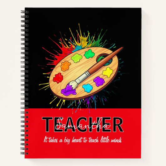 Teacher Personalized Name Phrase Notebook Gift ノートブック (正面)