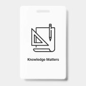 Teacher Photo ID Badge – School Staff - Pink バッジ (裏面)