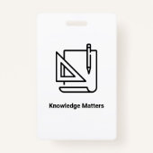 Teacher Photo ID Badge – School Staff - Red バッジ (裏面)