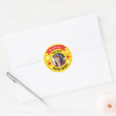 Teacher Photo “Well Done!” Sticker – Personalized  ラウンドシール (封筒)