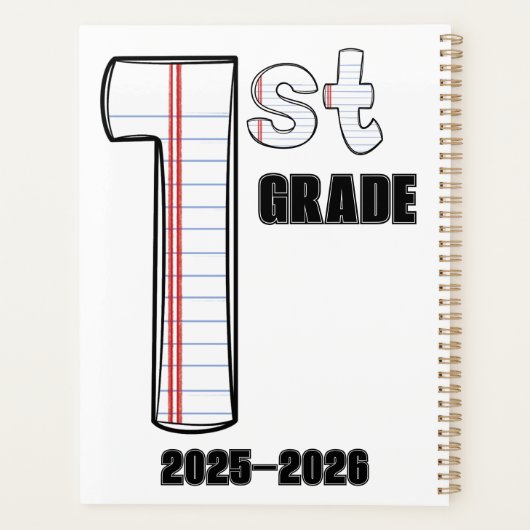 Teacher Planner – Notebook Paper Initial プランナー手帳 (裏面)