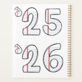 Teacher Planner with Notebook Paper Initial プランナー手帳 (裏面)