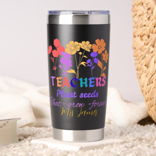 Teacher plant seed personalized teacher's day 保温保冷タンブラー