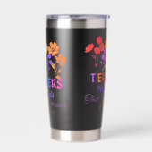 Teacher plant seed personalized teacher's day 保温保冷タンブラー (左面)