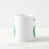 Teacher Professor Custom Name Green Apple Gift コーヒーマグカップ (中央)