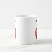 Teacher Professor Custom Name Red Apple Gift コーヒーマグカップ (中央)