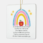 Teacher Rainbow Poem 陶器オーナメント | 名入れ対応 セラミックオーナメント (左)