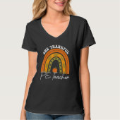 Teacher Rainbow Thanksgiving One Thankful PE Teach Tシャツ (正面)