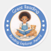 Teacher Reading Encouragement Award ラウンドシール (正面)