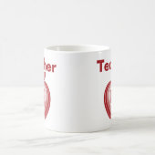 Teacher Red Apple Rings Gift コーヒーマグカップ (中央)