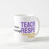 Teacher Respect The Only Required Subject Educatio コーヒーマグカップ (正面右)