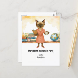 Teacher  retirement 2025 for cat lovers ポストカード
