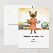 Teacher  retirement 2025 for cat lovers ポストカード (正面/裏面)