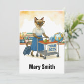 Teacher  retirement 2025 for cat lovers 招待状 (スタンド正面)